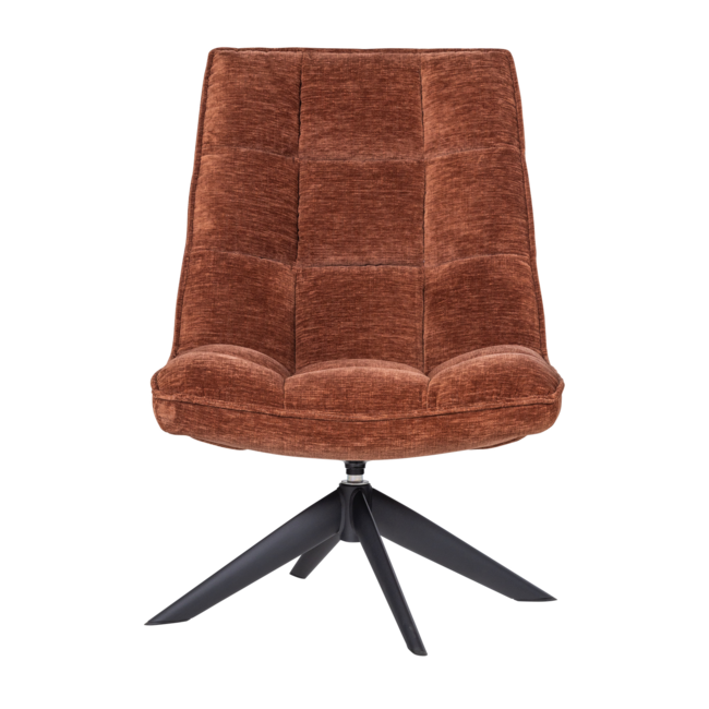 Woood Jouke Draaifauteuil Chenille Structuur Roestbruin [fsc]