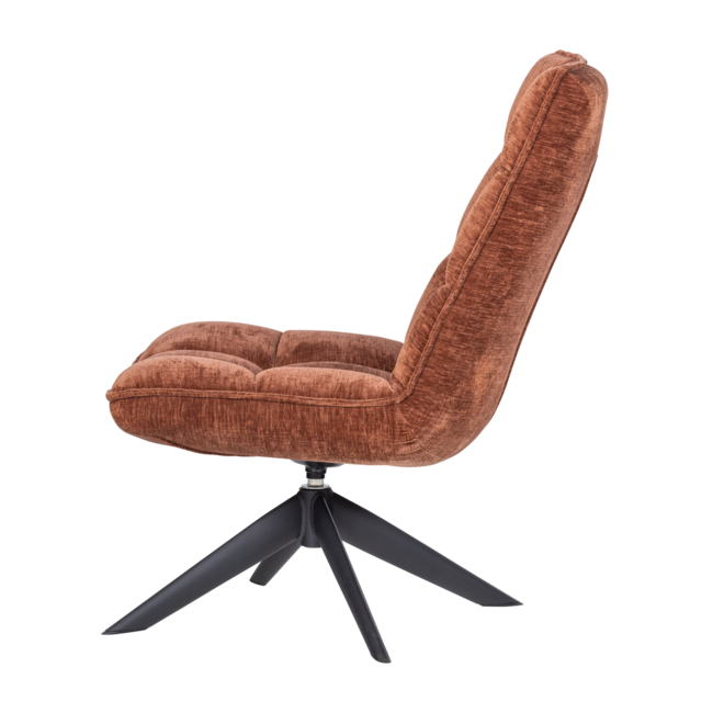Woood Jouke Draaifauteuil Chenille Structuur Roestbruin [fsc]