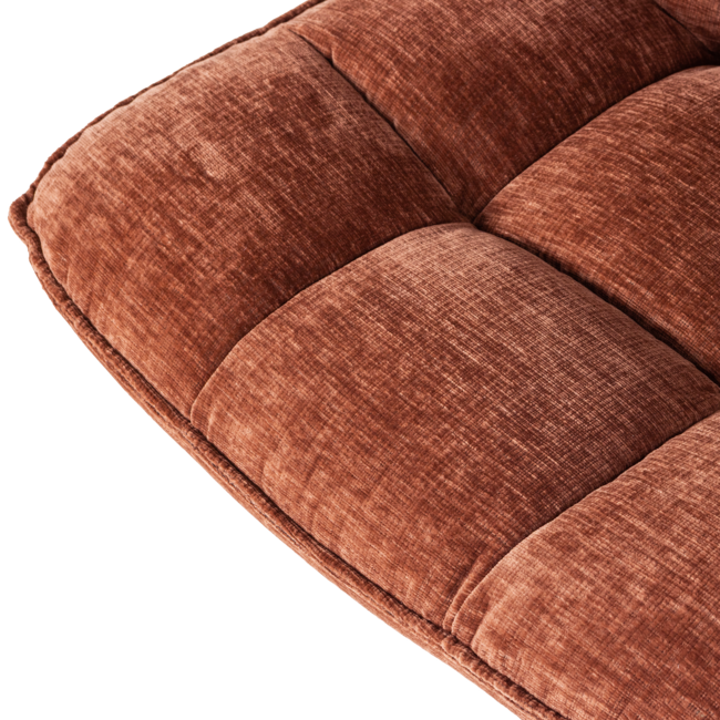 Woood Jouke Draaifauteuil Chenille Structuur Roestbruin [fsc]