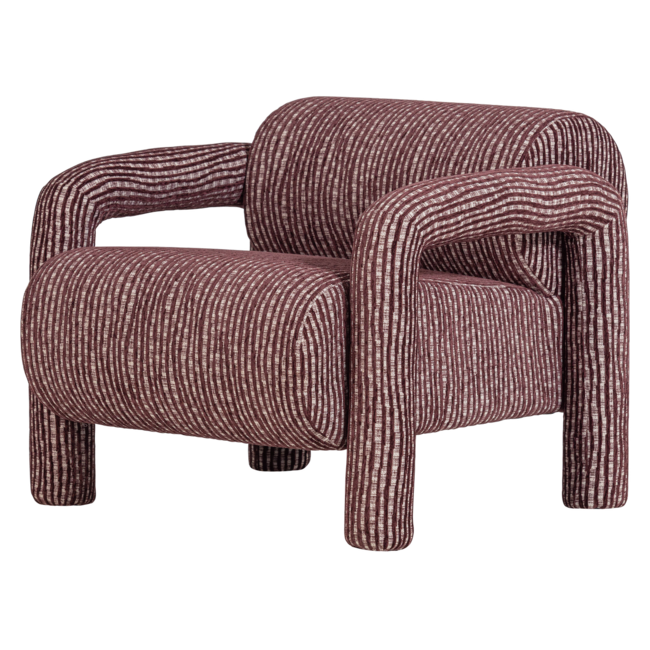 Woood Lenny Fauteuil Met Dessin Bordeauxrood