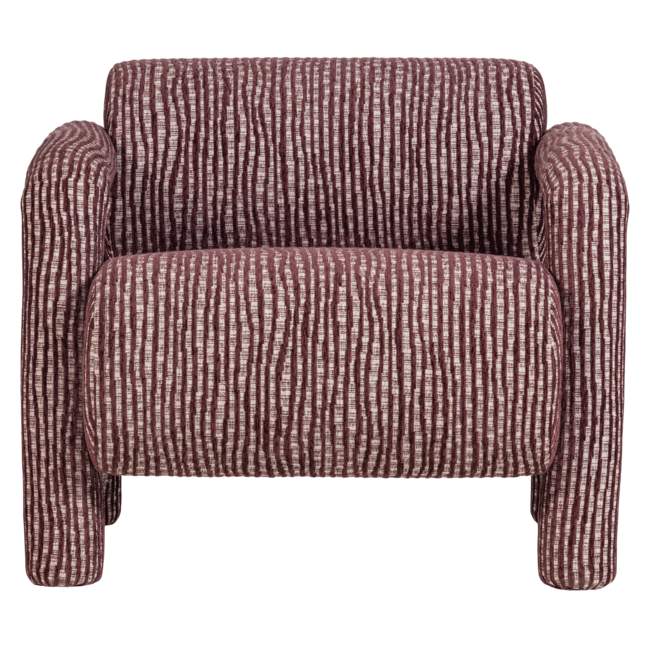 Woood Lenny Fauteuil Met Dessin Bordeauxrood