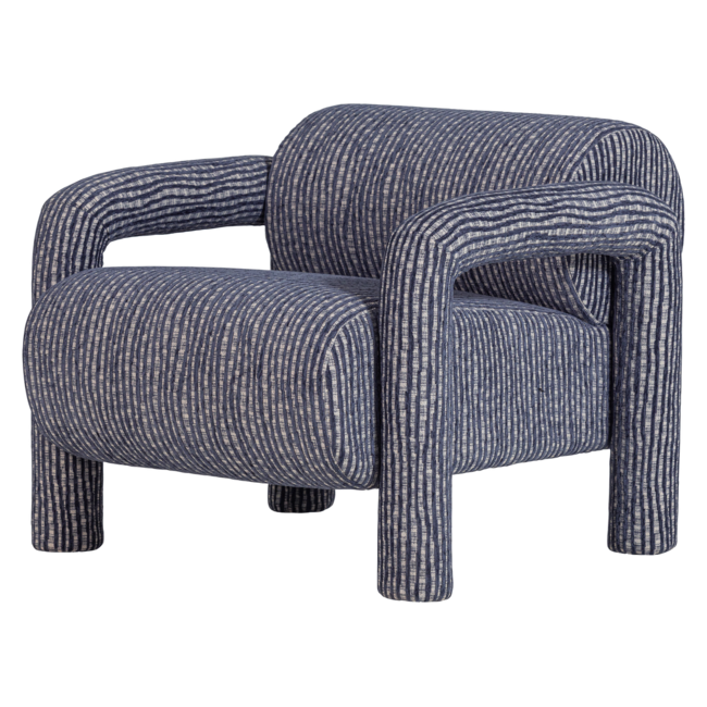 Woood Lenny Fauteuil Met Dessin Grijsblauw