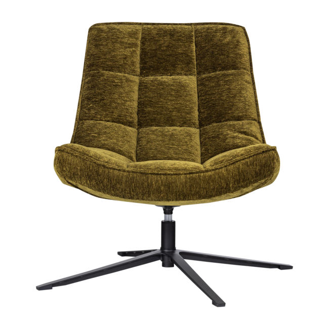 Woood Maudi Draaifauteuil Chenille Structuur Groen