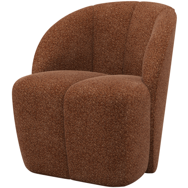 Woood Mojo Draaifauteuil Wollig Roestbruin
