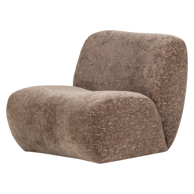 Woood Nomu Fauteuil Craquele Velvet Lichtbruin [fsc]