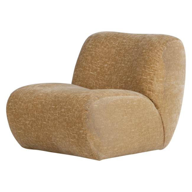 Woood Nomu Fauteuil Craquele Velvet Lichtgeel [fsc]