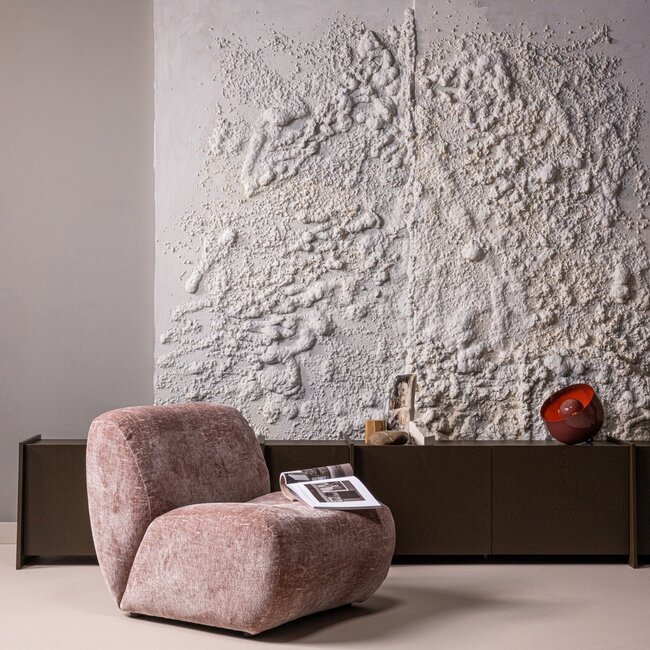 Woood Nomu Fauteuil Craquele Velvet Lichtroze [fsc]