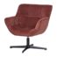 Woood Wibo Draaifauteuil Mat Velvet Bruinrood [fsc]