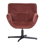 Woood Wibo Draaifauteuil Mat Velvet Bruinrood [fsc]