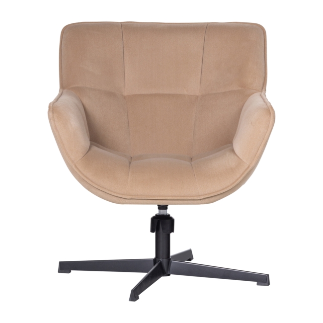 Woood Wibo Draaifauteuil Mat Velvet Zand [fsc]