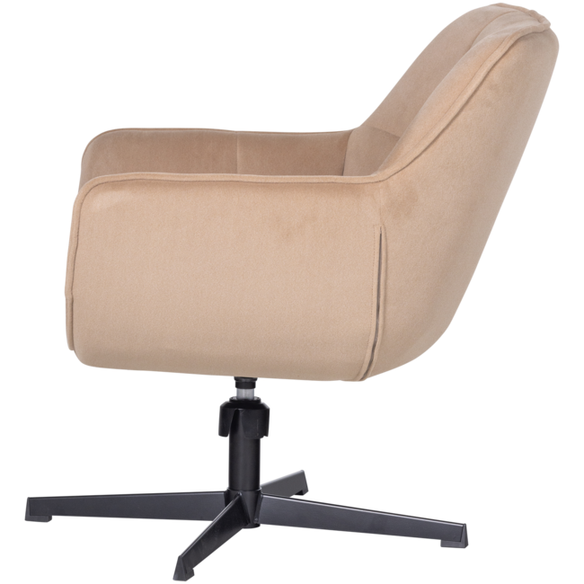 Woood Wibo Draaifauteuil Mat Velvet Zand [fsc]