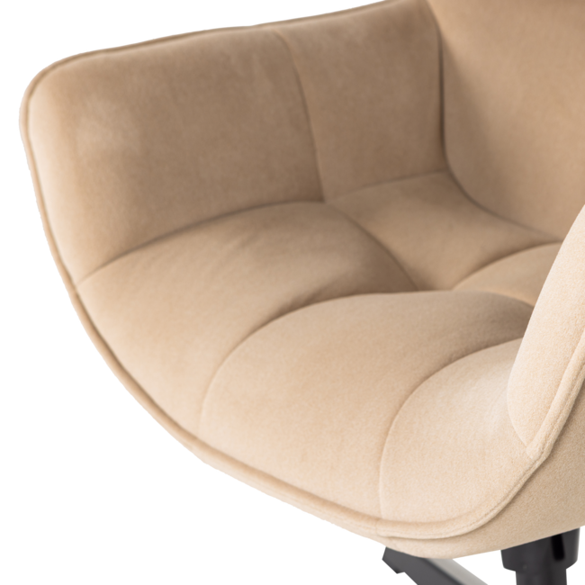Woood Wibo Draaifauteuil Mat Velvet Zand [fsc]