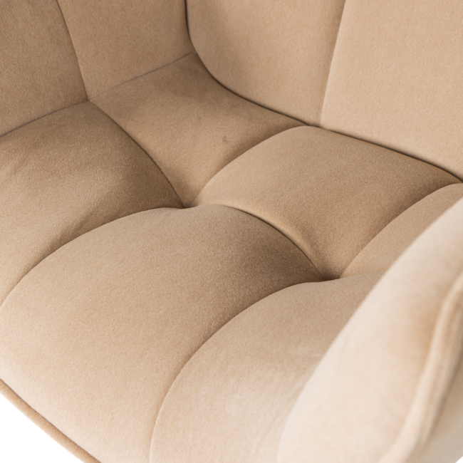 Woood Wibo Draaifauteuil Mat Velvet Zand [fsc]