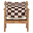 Woood Zano Fauteuil Hout Bruin Met Kelim Zitting Naturel