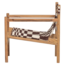 Woood Zano Fauteuil Hout Bruin Met Kelim Zitting Naturel