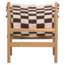 Woood Zano Fauteuil Hout Bruin Met Kelim Zitting Naturel