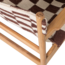 Woood Zano Fauteuil Hout Bruin Met Kelim Zitting Naturel
