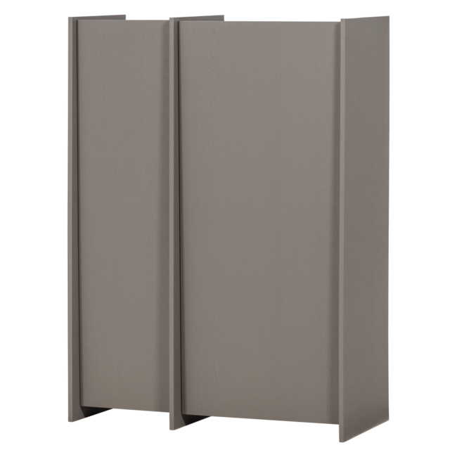 Woood Brock 2-Deurs Kast Essen Fineer Warmgrijs [fsc]