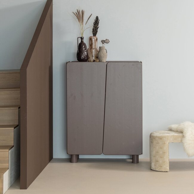 Woood Root 2-Deurs Kast Grenen Truffel Bruin [fsc]