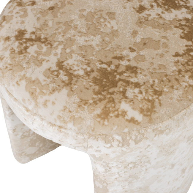 Woood Charlie Gestoffeerde Kruk Structuur Stof Beige [fsc]