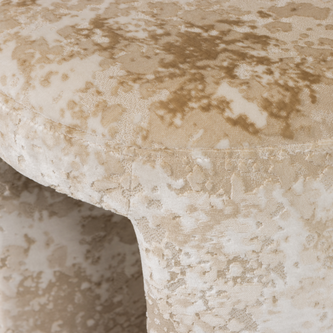 Woood Charlie Gestoffeerde Kruk Structuur Stof Beige [fsc]