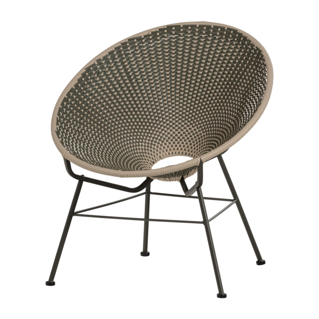 Woood Kazoun Tuin Loungestoel Wicker Groen