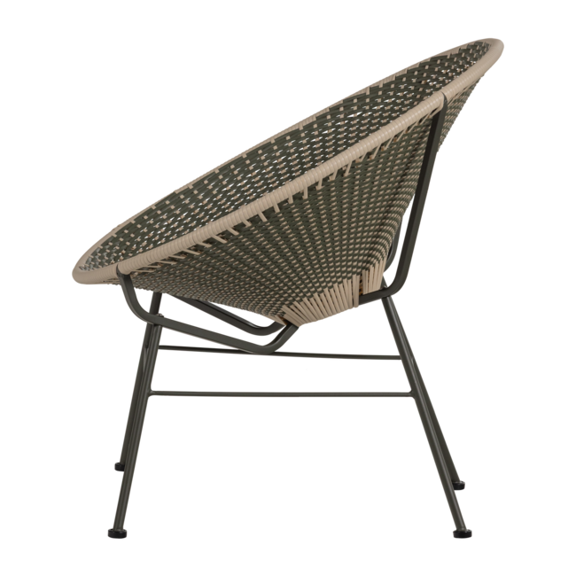 Woood Kazoun Tuin Loungestoel Wicker Groen