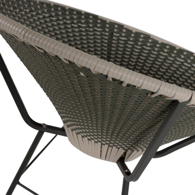 Woood Kazoun Tuin Loungestoel Wicker Groen