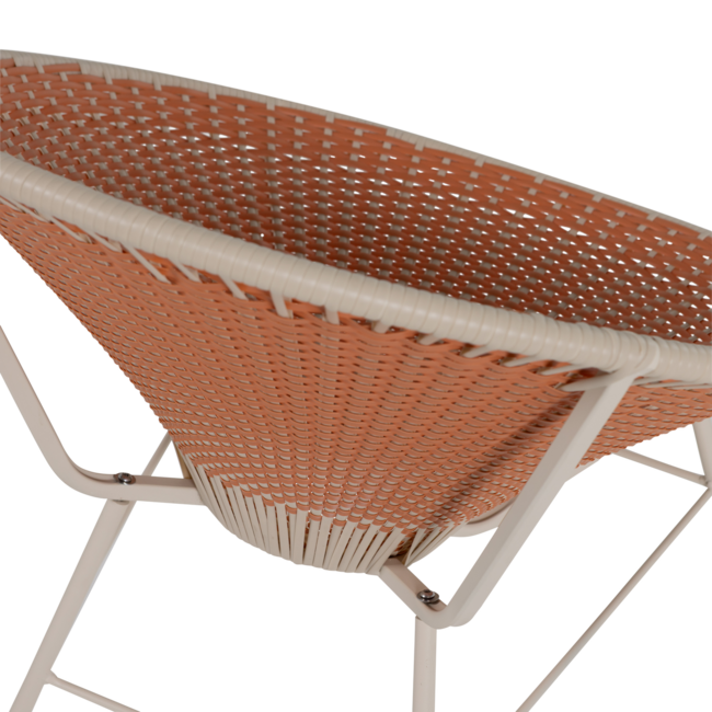 Woood Kazoun Tuin Loungestoel Wicker Oranje