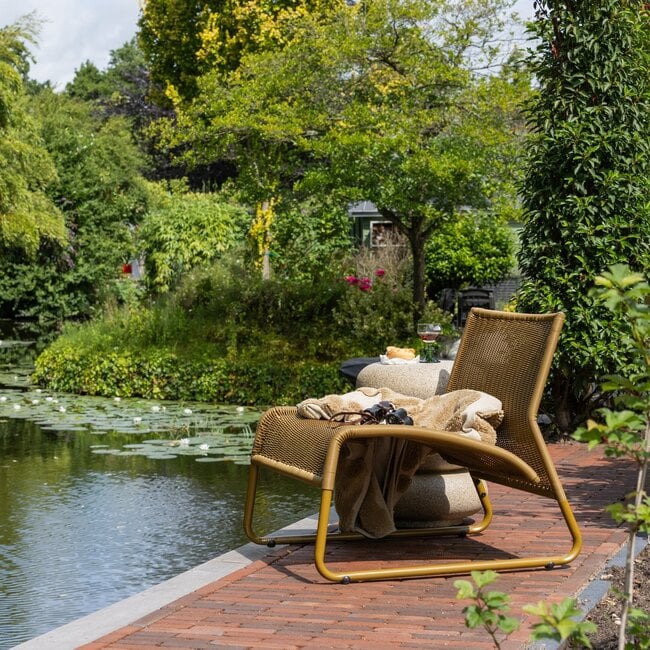 Woood West Tuin Loungestoel Honinggeel