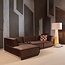 Woood Manu Chaise Longue Bank Links Velvet Bruin [fsc]