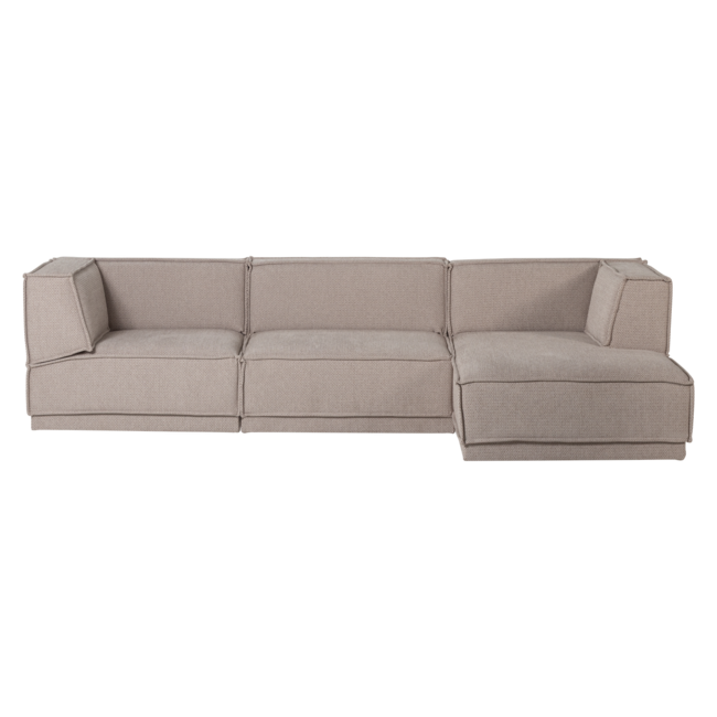 Woood Manu Chaise Longue Bank Rechts Grove Chenille Naturel [fsc]