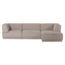 Woood Manu Chaise Longue Bank Rechts Grove Chenille Naturel [fsc]