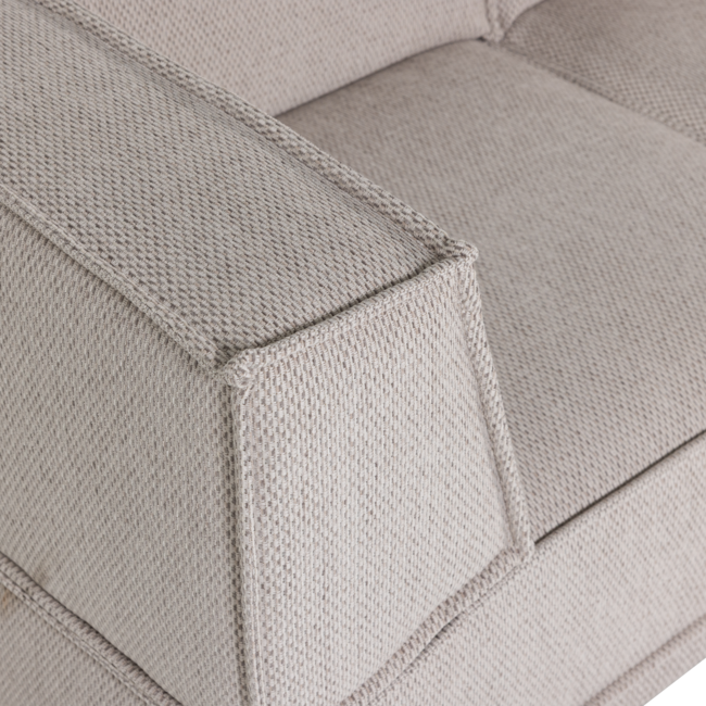 Woood Manu Chaise Longue Bank Rechts Grove Chenille Naturel [fsc]
