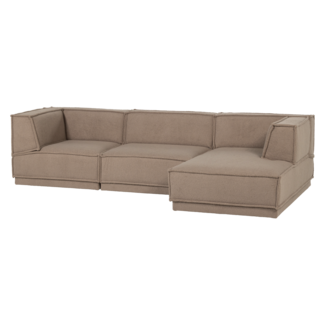 Woood Manu Chaise Longue Bank Rechts Teddy Taupe [fsc]