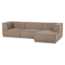 Woood Manu Chaise Longue Bank Rechts Teddy Taupe [fsc]