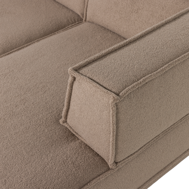 Woood Manu Chaise Longue Bank Rechts Teddy Taupe [fsc]