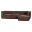 Woood Manu Chaise Longue Bank Rechts Velvet Bruin [fsc]