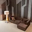 Woood Manu Chaise Longue Bank Rechts Velvet Bruin [fsc]