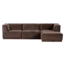 Woood Manu Chaise Longue Bank Rechts Velvet Bruin [fsc]