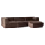 Woood Manu Chaise Longue Bank Rechts Velvet Bruin [fsc]