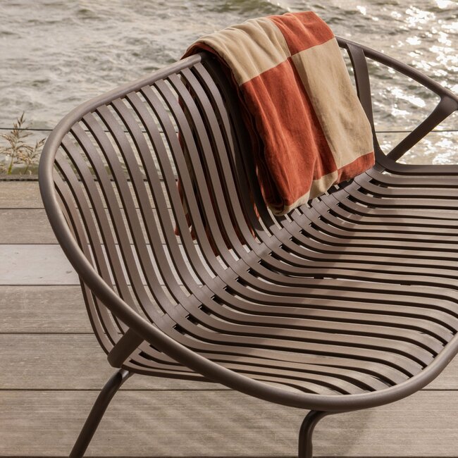 Woood Zena Plaid 130x170 Cm Velvet Roestbruin/Beige