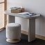 Woood Islen Poef Met Draaivoet Boucle Beige