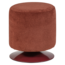Woood Islen Poef Met Draaivoet Boucle Bordeauxrood