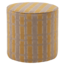 Woood Sarli Poef Hoog Ruit Dessin Chenille Taupe/Geel [fsc]