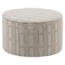 Woood Sarli Poef Laag Ruit Dessin Chenille Naturel/Beige [fsc]