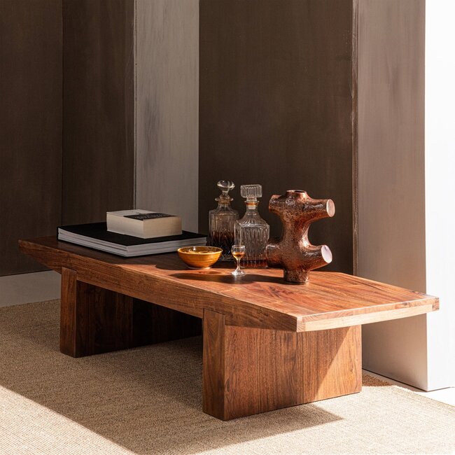 Woood Eron Salontafel Acaciahout Bruin