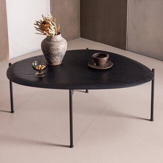 Woood Kota Salontafel 36x92x68 Cm Mdf/Fineer Zwart