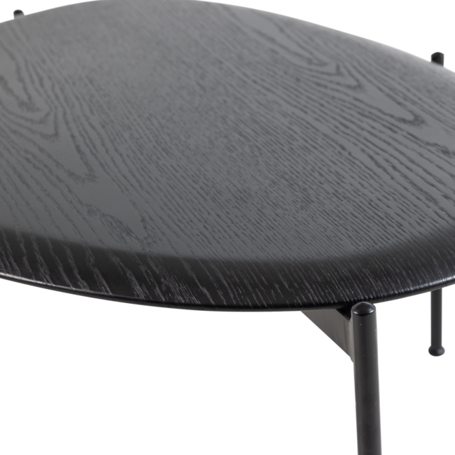Woood Kota Salontafel 36x92x68 Cm Mdf/Fineer Zwart