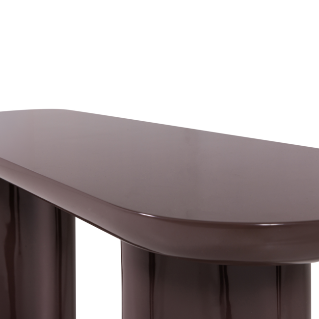 Woood Evara Sidetable Hout Hoogglans Donkerbruin [fsc]